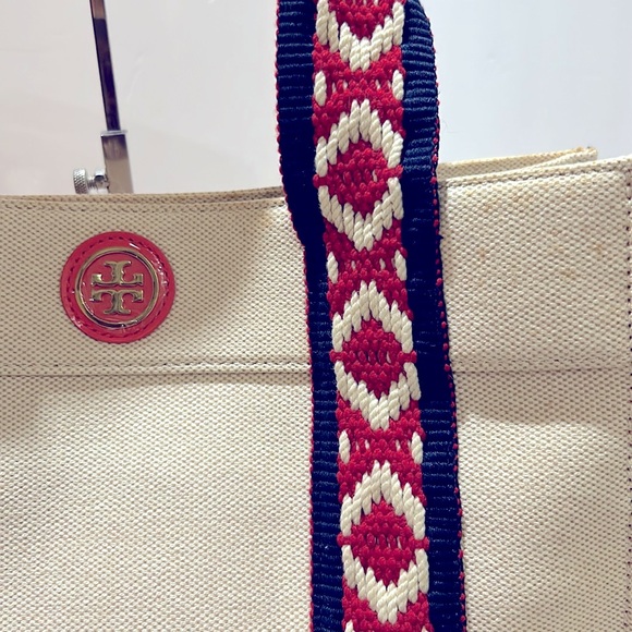 Tory Burch Unique Canvas Tote Back Customized with Free Autism Bracelet & Nails - Picture 7 of 17